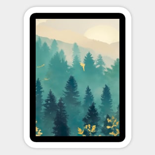 Foggy Forest Sticker